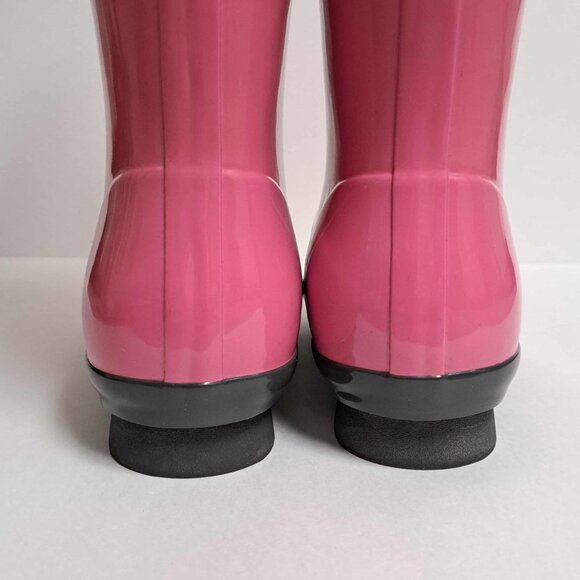 Muck Boots Tremont Wellie Gloss Sz 9 Rubber Neoprene Boots Black Pink Tall Chore - Picture 5 of 15